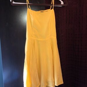 Yellow mini dress